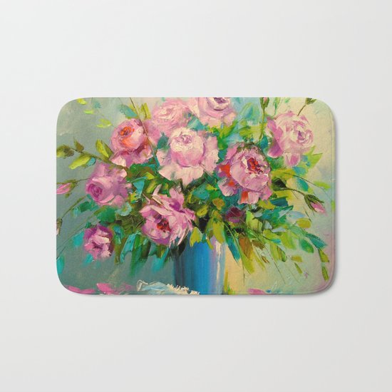 A bouquet of roses Bath Mat