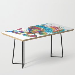 Big Bold Butterfly Art With Colorful Mandala Coffee Table