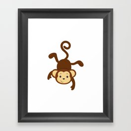 Cute monkey baby animal Framed Art Print