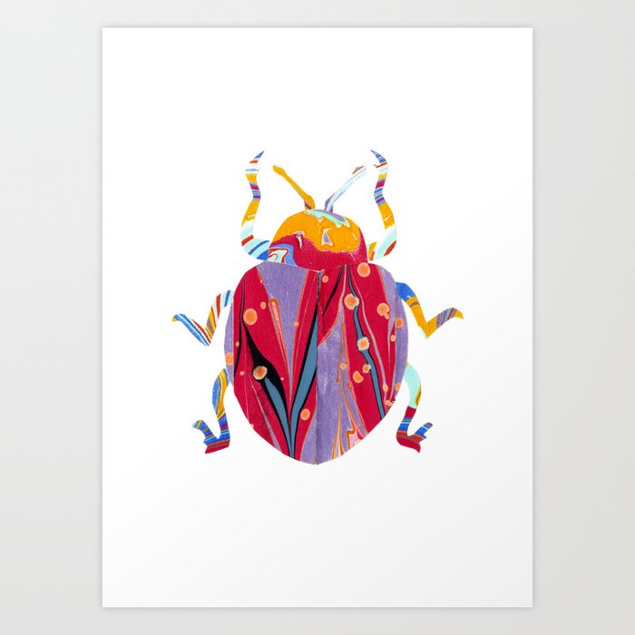 Marbled Beetle Standalone Piece Art Print
