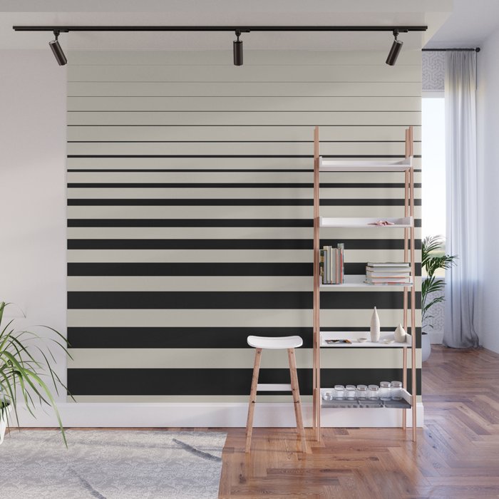 Black horizontal lines Wall Mural by ARTStudio88design Society6