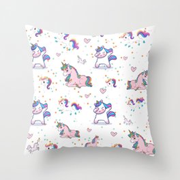 Kidz Mix Unicorn  Throw Pillow