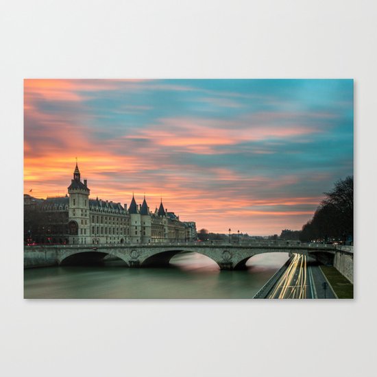 Paris by night France Canvas Print