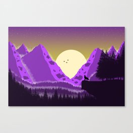 Magenta Mountains Canvas Print