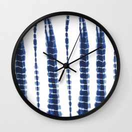 Indigo Blue Tie Dye Delight Wall Clock
