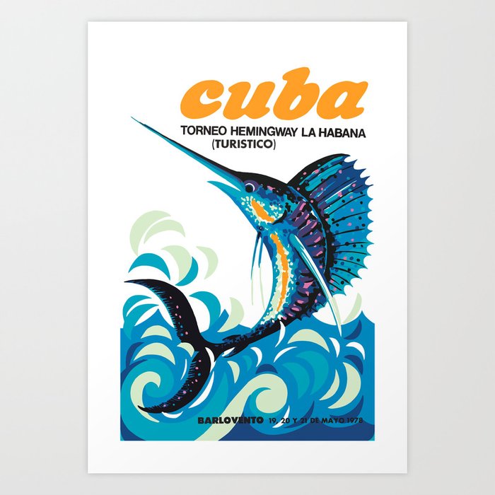 1978 CUBA Hemingway Fishing Tournament Poster Art Print