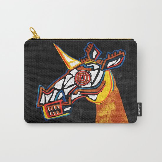 Basquiat Skull Unicorn Carry-All Pouch