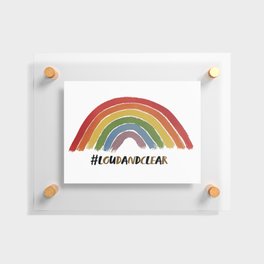 Equalizer Rainbow Watercolor Floating Acrylic Print