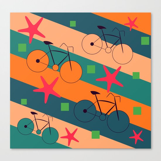 Bike routes Canvas Print