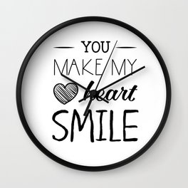 You make my heart smile Wall Clock