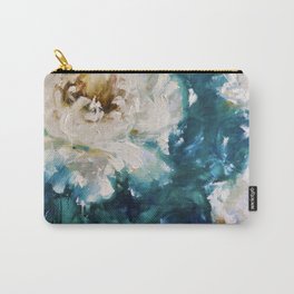 Tango in white colors Carry-All Pouch | Paintingasagift, Uniqueabstraction, Flowerpainting, Peonypetals, Largeoilflowers, Whitepeonies, Modernabstraction, Thebestsolution, Luxurypeonies, Oilpainting 