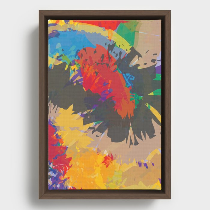 Splatter Art Framed Canvas