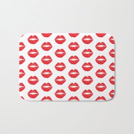 Red Lips Bath Mat | Color, Chic, Kiss, Lipdesign, Red, Style, Lip, Pattern, Lipstick, Brush 