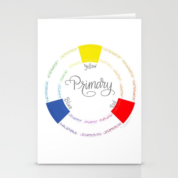 Color Wheel - Primary Colors Stationery Cards