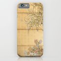 Japanese Edo Period Six Panel Gold Leaf Screen Spring