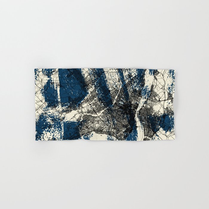 Artistic Montreal, Canada Map Illustration. Aesthetic  Hand & Bath Towel