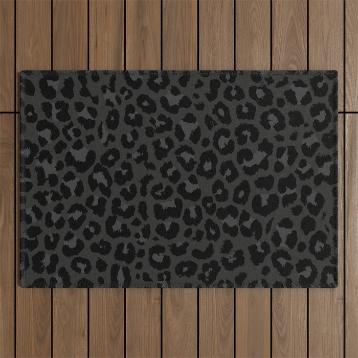 Dark leopard print Outdoor Rug