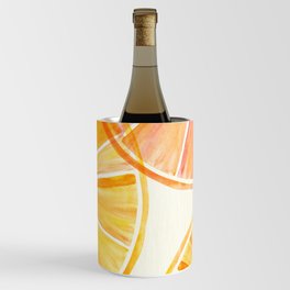Sunny Citrus Watercolor Illustration Wine Chiller