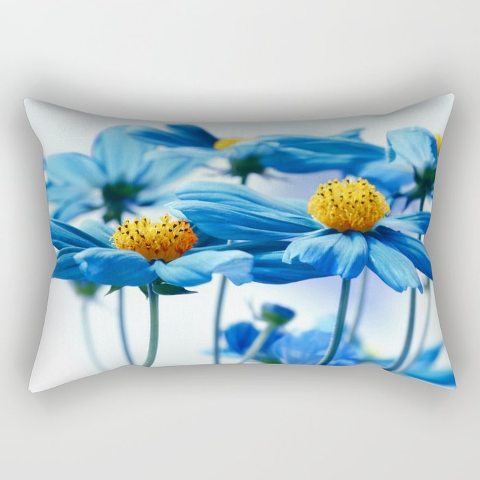 Cosmea blue 224 Rectangular Pillow