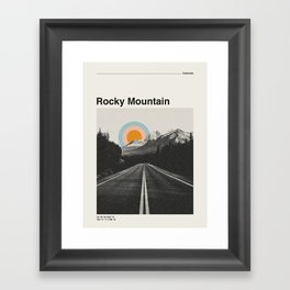 Rocky Mountain National Park Retro Print Framed Art Print