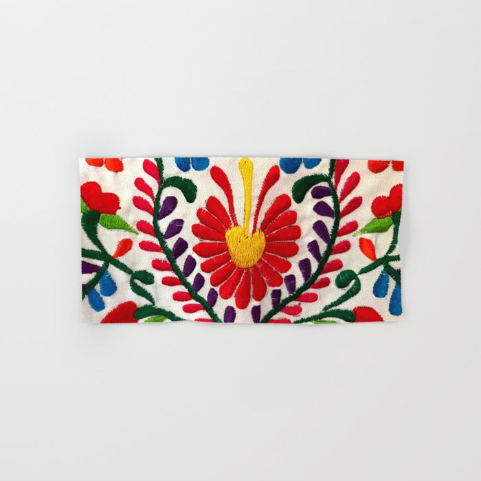 Red Mexican Flower Hand & Bath Towel