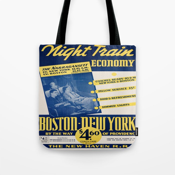 Vintage poster - Night Train Economy Tote Bag