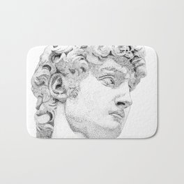 Profile of David statue by Miguel Angel Bath Mat