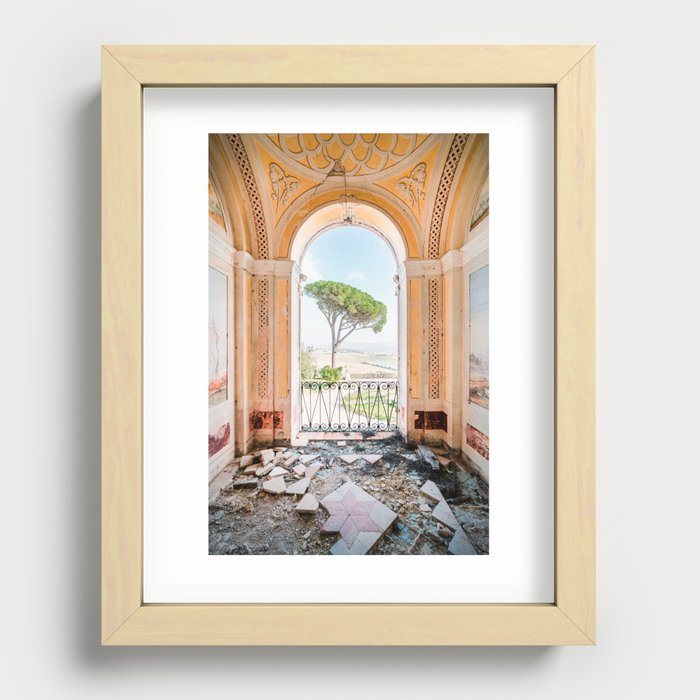 Italian View in Decay Recessed Framed Print