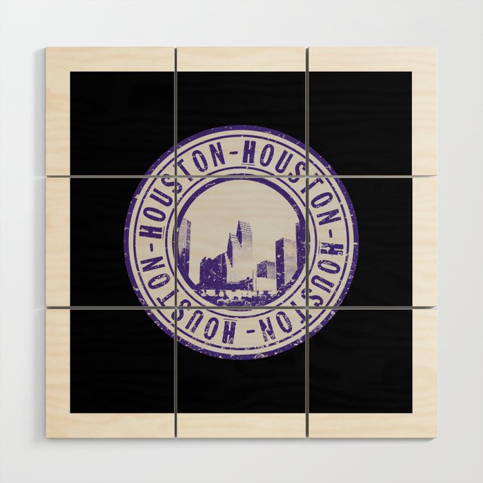 Houston pride stamp Wood Wall Art