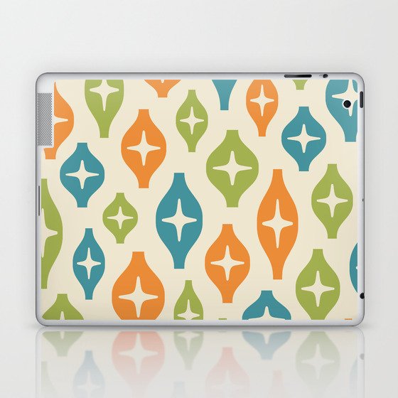 Floating Lanterns 631 Orange Green Blue and Beige Laptop & iPad Skin