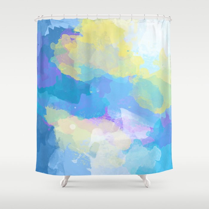 Colorful Abstract - blue, pattern, clouds, sky Shower Curtain
