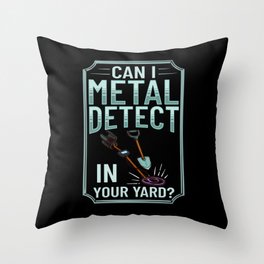 Metal Detector Underwater Metal Detecting Beginner Throw Pillow