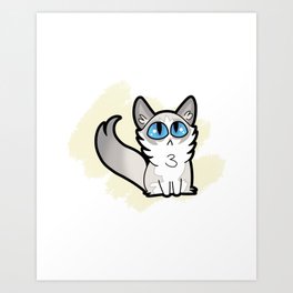 House Cats no 2 - Cartoon Art Print | Adorable, Pretty, Cartoon, Comic, Cute, Ragdoll, Domestic, Drawing, Digital, Kawaii 