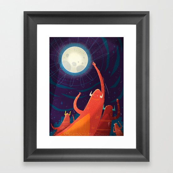 :::Touch the Moon::: Framed Art Print