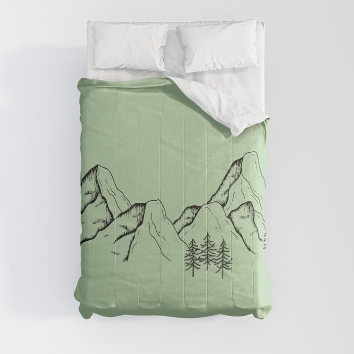 Spring - Trees And Mountains Comforter