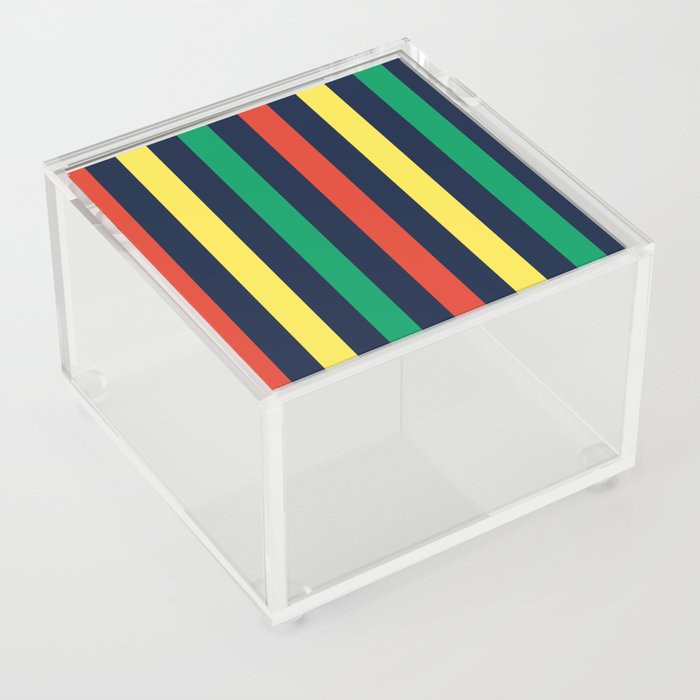 Bright & Bold Vector Stripes Acrylic Box