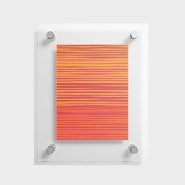 Natural Stripes Modern Minimalist Colour Block Pattern Magenta Orange Mustard Ochre Floating Acrylic Print