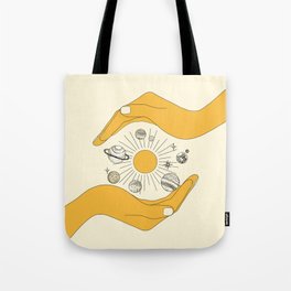 The Universe in Your Hands Tote Bag