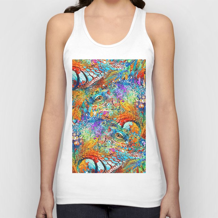 Colorful Iguana Art - Tropical Two - Sharon Cummings Tank Top
