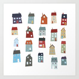 Little Houses Art Print