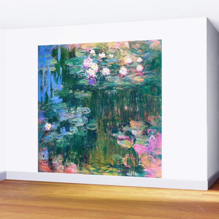 water lilies : Monet Wall Mural by purelove | Society6