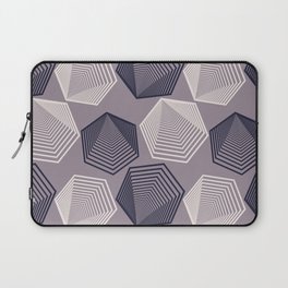 Mid-Century Modern Hexagonal Shapes Pattern - Voilet Laptop Sleeve