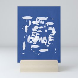 Abstract Splash Navy Blue Mini Art Print
