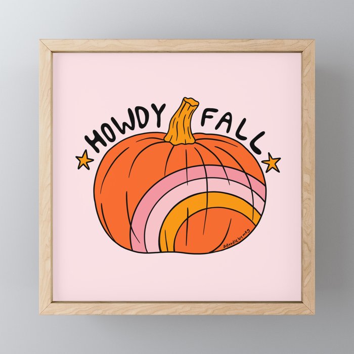 Howdy Fall Framed Mini Art Print