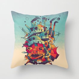 Moving Castle Throw Pillow