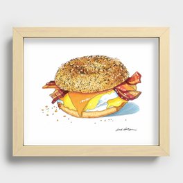 Breakfast Bagel Recessed Framed Print