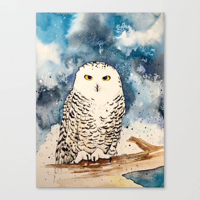 Blue Snowy Canvas Print