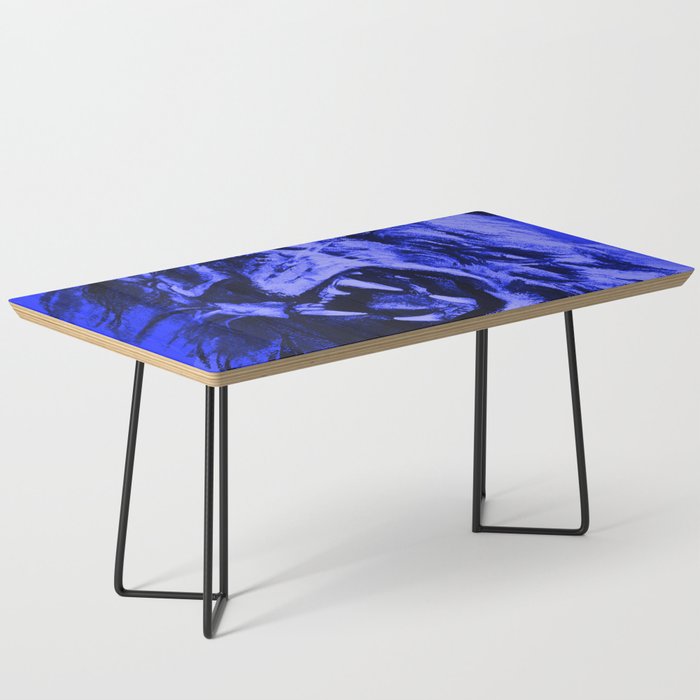 Panthera Leo Carboneum - Blue Coffee Table