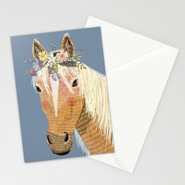 Horse with flower crown Stationery Card