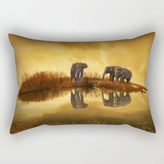 Elephant 3 Rectangular Pillow